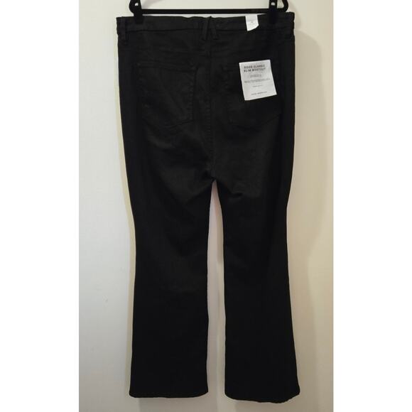 NWT Good American Good Classic Slim Bootcut High Rise Jeans Black Size 22 - Picture 3 of 10